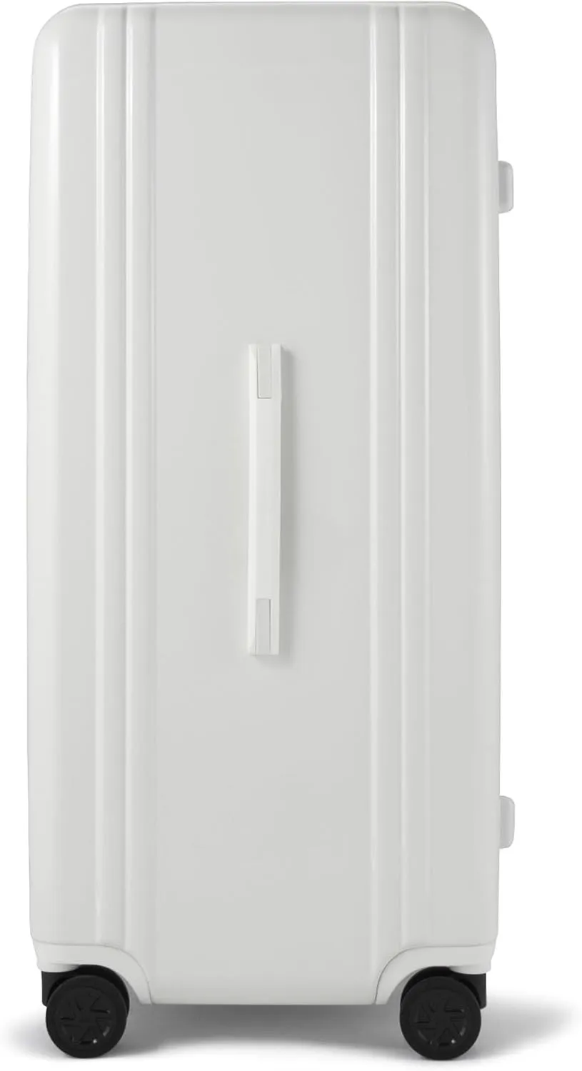 ZERO Halliburton Classic Lightweight 4.0 Rolling Trunk Large, Hardside 31-Inch, 4 Dual Spinner Wheels, Telescoping Handle, Front & Side Handles, TSA Accepted Lock, 99L, Gloss Finish- White