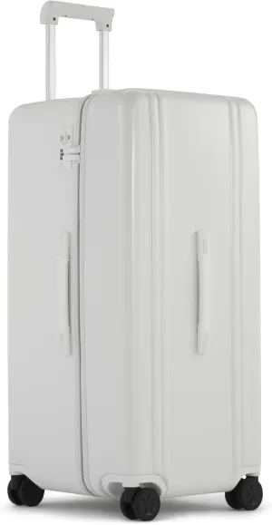 ZERO Halliburton Classic Lightweight 4.0 Rolling Trunk Large, Hardside 31-Inch, 4 Dual Spinner Wheels, Telescoping Handle, Front & Side Handles, TSA Accepted Lock, 99L, Gloss Finish- White