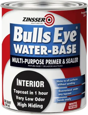 Zinsser 02244 Bulls Eye Water-Base Primer and Sealer, Quart, White