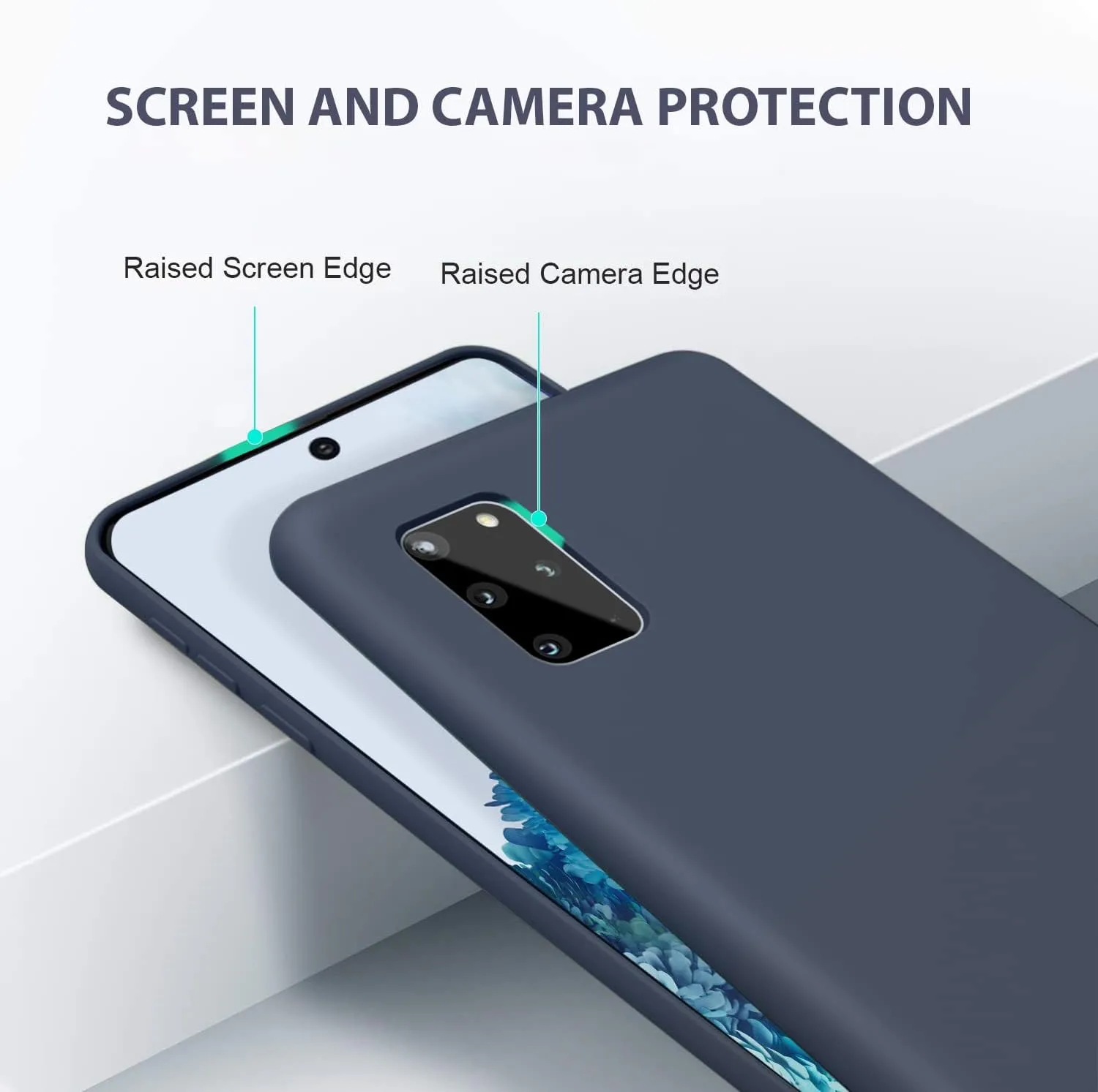ZUSLAB Nano Silicone Case Compatible with Samsung Galaxy S20 Plus, Liquid Silicone Rubber Shockproof Bumper Soft Cover Cobalt Blue