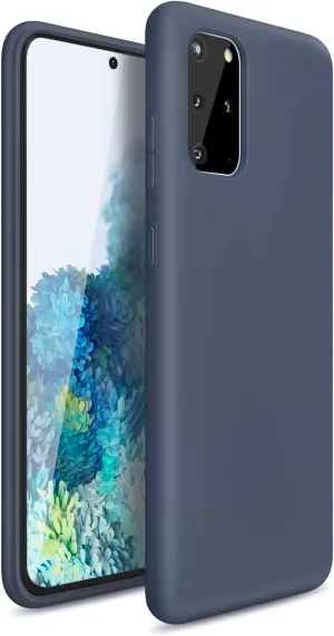 ZUSLAB Nano Silicone Case Compatible with Samsung Galaxy S20 Plus, Liquid Silicone Rubber Shockproof Bumper Soft Cover Cobalt Blue